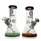 8  50mm Thick 7mm Wall Color Hookah Water Pipe Glass Tobacco Beaker Bong