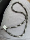 6mm Sterling Silver Navajo Pearls Roundels Southwest Beaded Necklace 18   