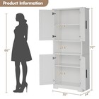 70   Tall Kitchen Pantry Cabinet Freestanding Storage Cabinet Adjustable Shelves