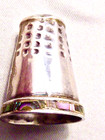 Vintage Stamped Cma Sterling Silver Taxco Mexico Abalone Shell Sterling Thimble