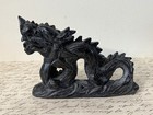 Hand Carved Black Stone Chinese Dragon Statue Feng Shui Dragon Sculpture  h94