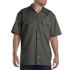Dickies Big Mens 5xl Olive Green Short Sleeve Button Up Twill 1574 Work Shirt