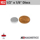 1 2in X1 8in N52 Super Strong Rare Earth Neodymium Magnet Round Disc