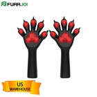 Furrjoi Silicone Red Bdsm A Pair Of Dog Paws Gloves footwear For Cosplay
