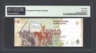 Argentina 10 Pesos Nd 2016  P360a Uncirculated Grade 68 Top Pop
