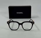 New Chanel Ch0748 Black Acetate   Gold Chanel Logo Eyeglasses Frames