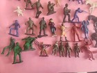Vintage 60s Western Figures Horses Lot Indians Cowboys Soldiers Army Marx Mpc