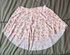 Body Wrappers Premiere Collection Ballet Wrap Skirt Pink Floral Rose Print M l