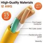 Deeklify 12 Gauge 100 Ft Heavy Duty Outdoor Extension Cord Waterproof Lighted