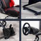 Vivo Black   Red Racing Simulator Cockpit With Wheel Stand And Reclining Seat