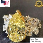 925 Silver Plated Ring Women Fashion Cubic Zircon Engagement Jewelry Sz 6-10