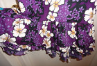 Vintage Hilo Hattie Sz L Purple Hibiscus Muumuu Puffed Sleeve Maxi Dress