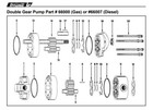 66007 Terramite Double Gear Pump For  Diesel Terramite  Tractor Loader Backhoe