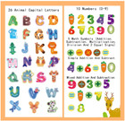 52pcs Animal Fridge Magnets For Toddlers  Abc Letters   Numbers Learning Toy