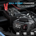 30 Amp Battery Charger  6v 12v 24v Lead-acid Smart Trickle Charger Large Screen