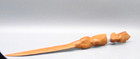 Vintage Hand Carved Figural Wood metal Letter Opener