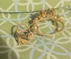 Matson Gold Footed  Cup Holder And Gold Plated Soap Dish Bases Only