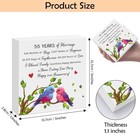 Anniversary Marriage Gift For Couple Wood Box Sign 55 Years Of Married 55th