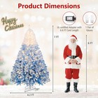 7ft Artificial Christmas Tree W  1264 Branch Tips 350 White Led Lights  8 Modes