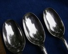 Set 3 Early European Threaded Shaped Dessert Spoonsmarked Emsnr G2u