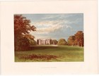 C 1878  chillingham Castle  Antique Print Lithograph Colour Landscape