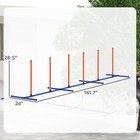 Pawhut Dog Agility Training Equipment Adjustable Weaves Poles  Orange