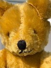 Vintage Jointed Golden Mohair Teddy Bear With Glass Eyes 9  Nice