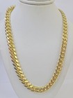 14k Gold 8mm Miami Cuban Link Chain 22  Necklace Solid Yellow Gold Link