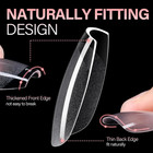 Short Coffin Nail Tips Clear Gelly Nails Tip Half Matte Full Cover Tips Acrylic 