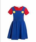 New Costume Video Game Dress Child Adult Overall Green Red Princess Halloween