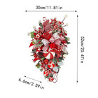 Christmas Candy Cane Wreath For Front Door Red White Teardrop Candy Cane Christm