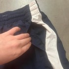 Y2k Nike Men Blue White Stripe Lined Track Pant Baggy Silver Tag Skate Wideleg S