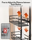 Over The Door Shower Caddy Adjustable 5 Tier Black bathroom Hanging Organizer