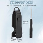 Key Holder For Keychain Metal Aluminum Compact Smart Key Organizer Secures 1-5 K