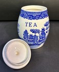 Vtg Blue Willow Tea Canister Caddy W  Lid  tea  Creative Imports Japan