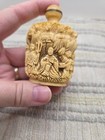 Vintage Chinese Resin Composite Heavily Carved Figural Snuff Bottle     