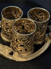 Vintage Stylebuilt Ny  Goldtone Filigree Vanity Lipstick Holder For 3 Lipsticks