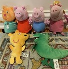 Lot Of Peppa Pig Plush Dolls  7 Inch  Jazwares  Ty  6 Plush Toys   Candy Cat