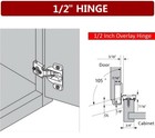 50pcs 1 2  Overlay Soft Close Face Frame 105   Compact Cabinet Hinge Handware Usa