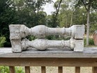 Antique Victorian Pair Architectural Salvage Chippy Paint Porch Balusters 19 5 