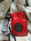 Vintage Telemax Princess Red Black Button Telephone Corded Retro Phone Works