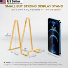 3pck 6  Gold Plate Holder Easel Display Stand Metal Picture Photo Frame Book New