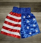 Fighting Sports Boxing Trunks American Flag Stars   Stripes Usa Patriotic Shorts