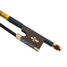 New 4 4 Violin Bow Carbon Fiber Bows Snakewood Frog Black Bow Hair Straight