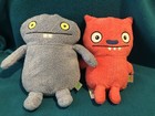 Lot Of 3 Hasbro 9    Ugly Dolls Plush Lucky Pink Bat  Babo Gray  Orange Wage 