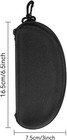 3 Pack Hard Shell Sunglasses Case Zipper Eyeglasses Travel Case With Hook