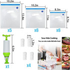 Sous Vide Bags 22 Pack Reusable Vacuum Food Storage Bags Kit With 3 Sizes