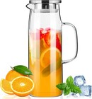 Glass Pitcher With Lid And Spout 50oz  1 5l  Hot cold Water Pitcher