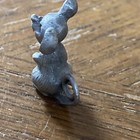 Vtg Pewter Mouse Mini Figurine Signed Small Size