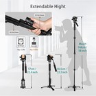 Extendable Aluminum Monopod With Fluid Head And Foldable Tripod Base For Dslr   